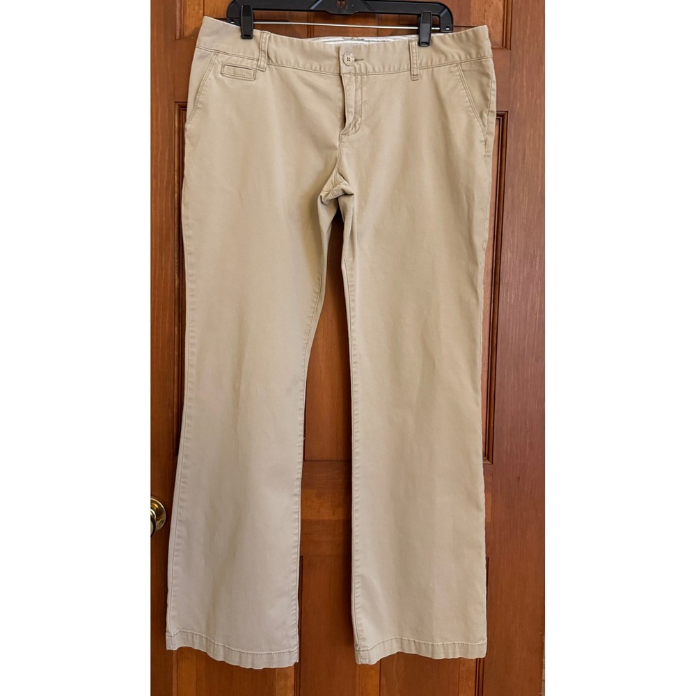Mossimo Supply Co. Bootcut Chino Juniors Size 17 Fit 6 Khaki Tan Utility Stretch